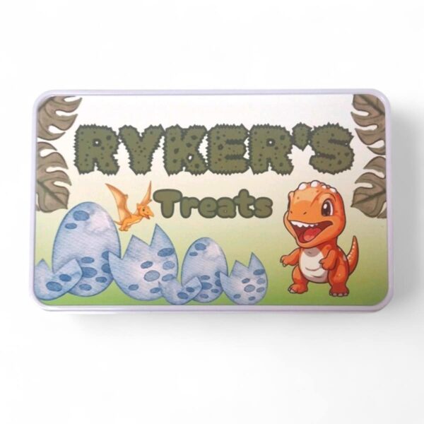 Personalised Dinosaur Theme  Tin