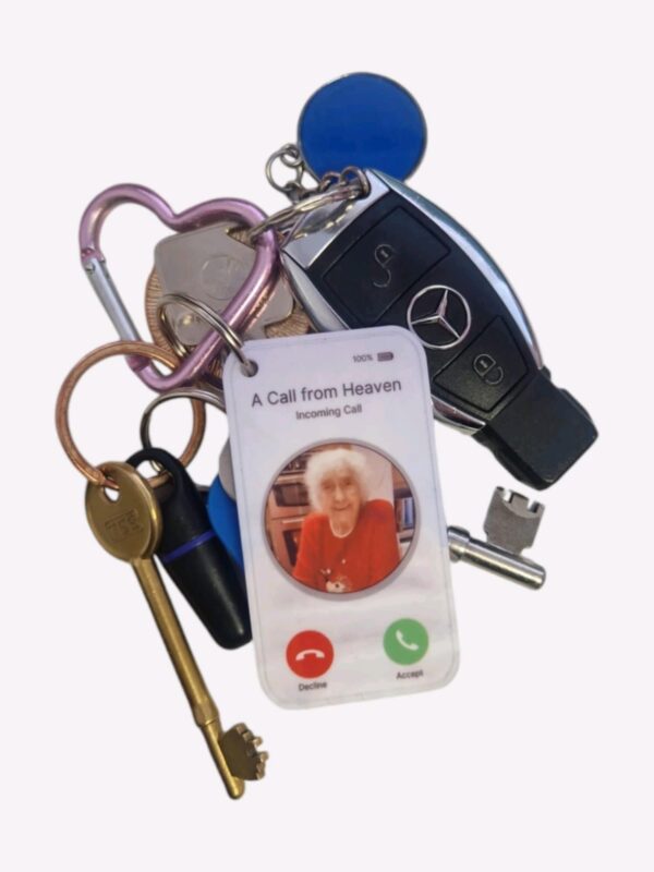 Personalised Call From Heaven Photo Keyring - Image 2