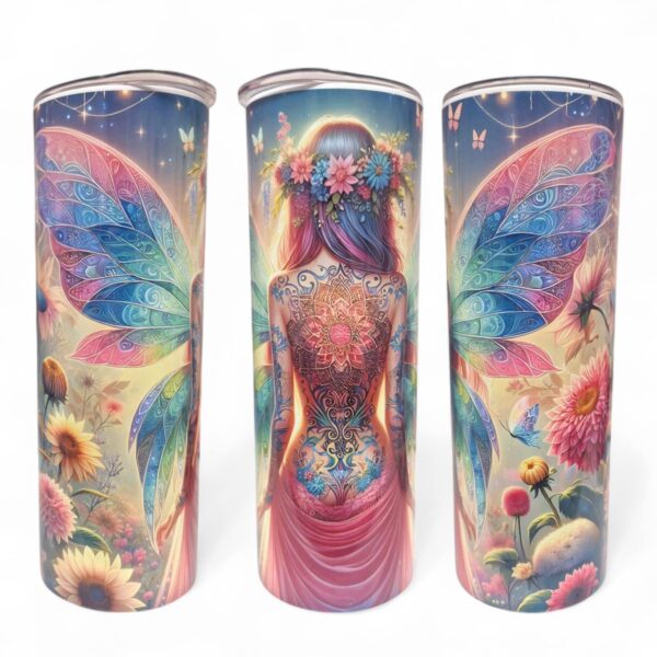 Rainbow Colour Theme Mystical Fairy 20oz Tumbler