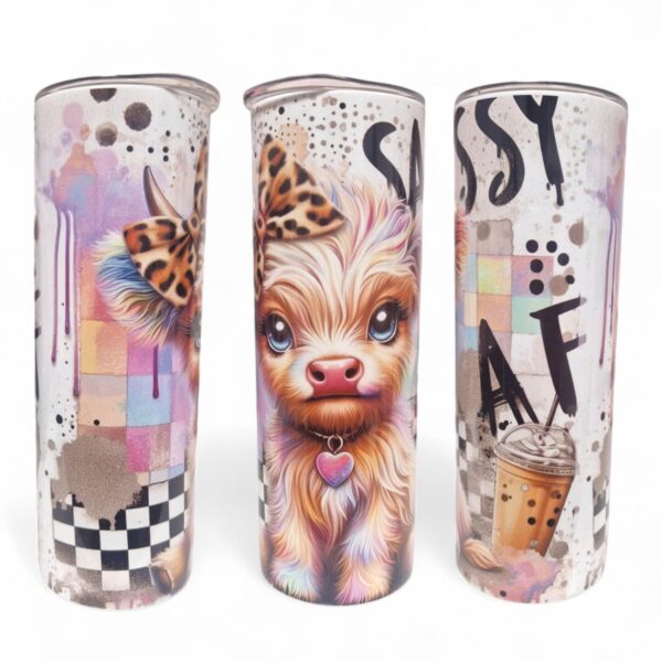 Sassy AF Highland Cow 20oz Tumbler